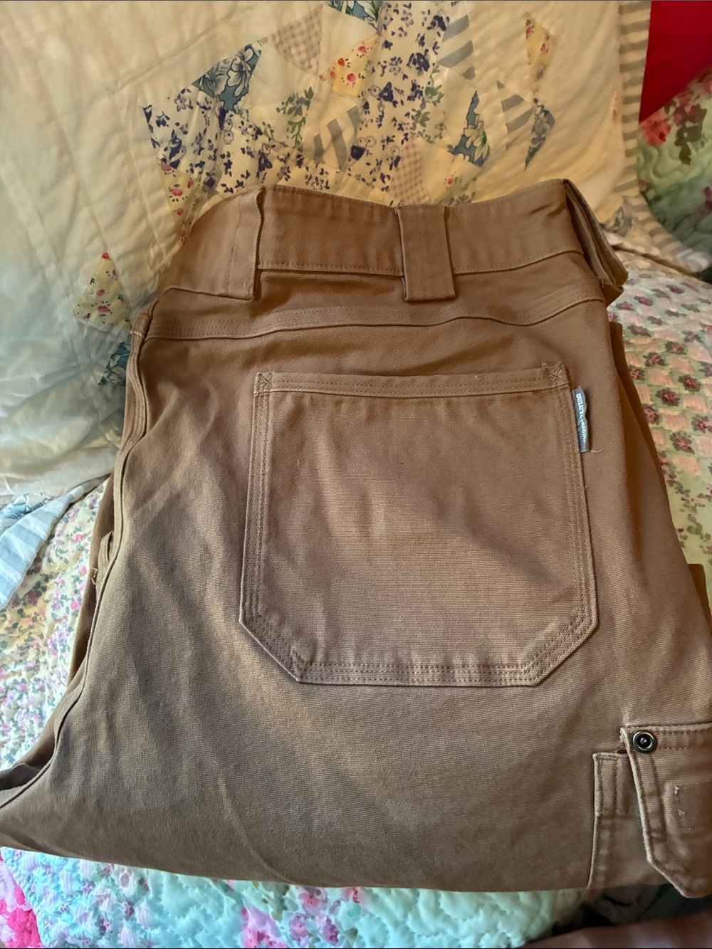 Duluth Trading Co. Flex Fire Hose Cargo Pants  Brown Work Pants - Durable 38x32
